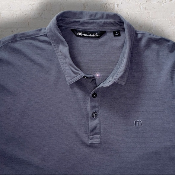 TravisMathew Long Sleeve Polo Shirt Men’s XL Gray Performance Stretch Golf - Picture 6 of 8